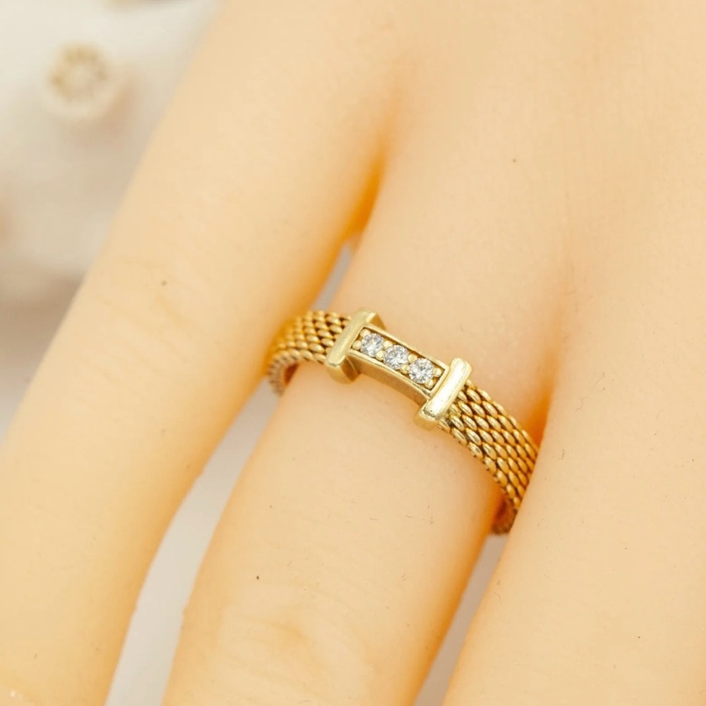 ‼️SOLD‼️ Tiffany & Co Somerset 18K yellow gold 3- Diamond Ring